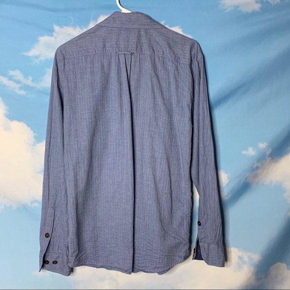 True Measure- Blue Button Up Shirt size Medium - Picture 6 of 9